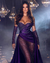 Sexy Regency Sweetheart Ruffles Crystal Prom Dress